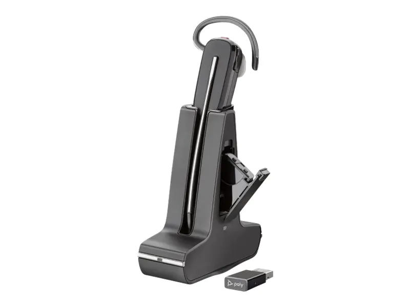 Poly Savi 8245 UC, Unlimited Talk Time, Microsoft - 8200 Series - Headset - im Ohr - konvertierbar - DECT - kabellos - aktive Rauschunterdrückung - Zertifiziert für Microsoft Teams