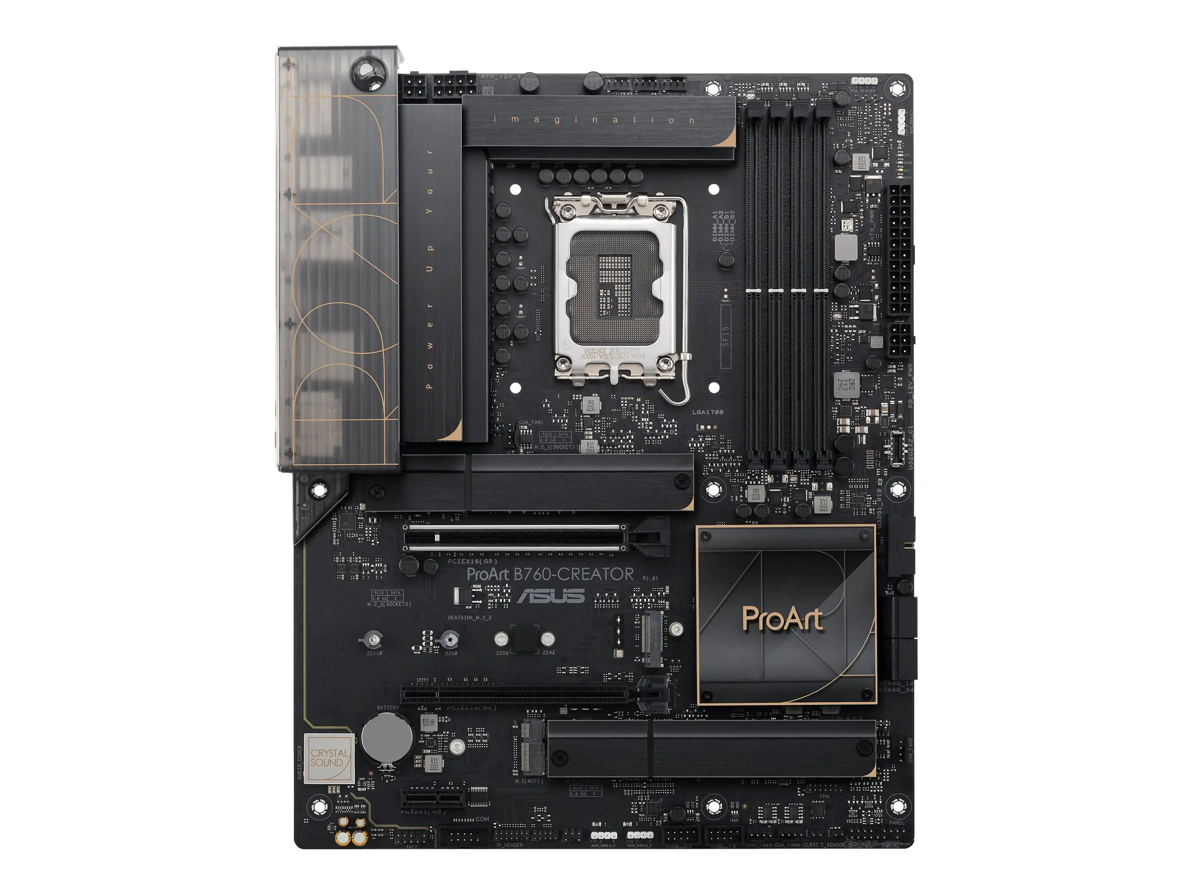 ASUS PROART B760-CREATOR - Motherboard - ATX - LGA1700 Sockel - B760 Chipsatz - USB-C 3.2 Gen 2x2, USB-C 3.2 Gen2, USB 3.2 Gen 1 - Gigabit LAN, 2.5 Gigabit LAN - Onboard-Grafik (CPU erforderlich) 90MB1F20-M0EAY0