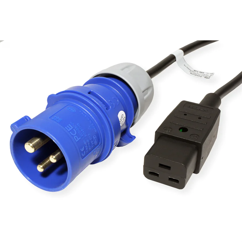 Bachmann - Stromkabel - IEC 60309 (S) zu IEC 60320 C19 - 16 A - 3 m - Schwarz Bachmann - Stromkabel - IEC 60309 (S) zu IEC 60320 C19 - 16 A - 3 m - Schwarz