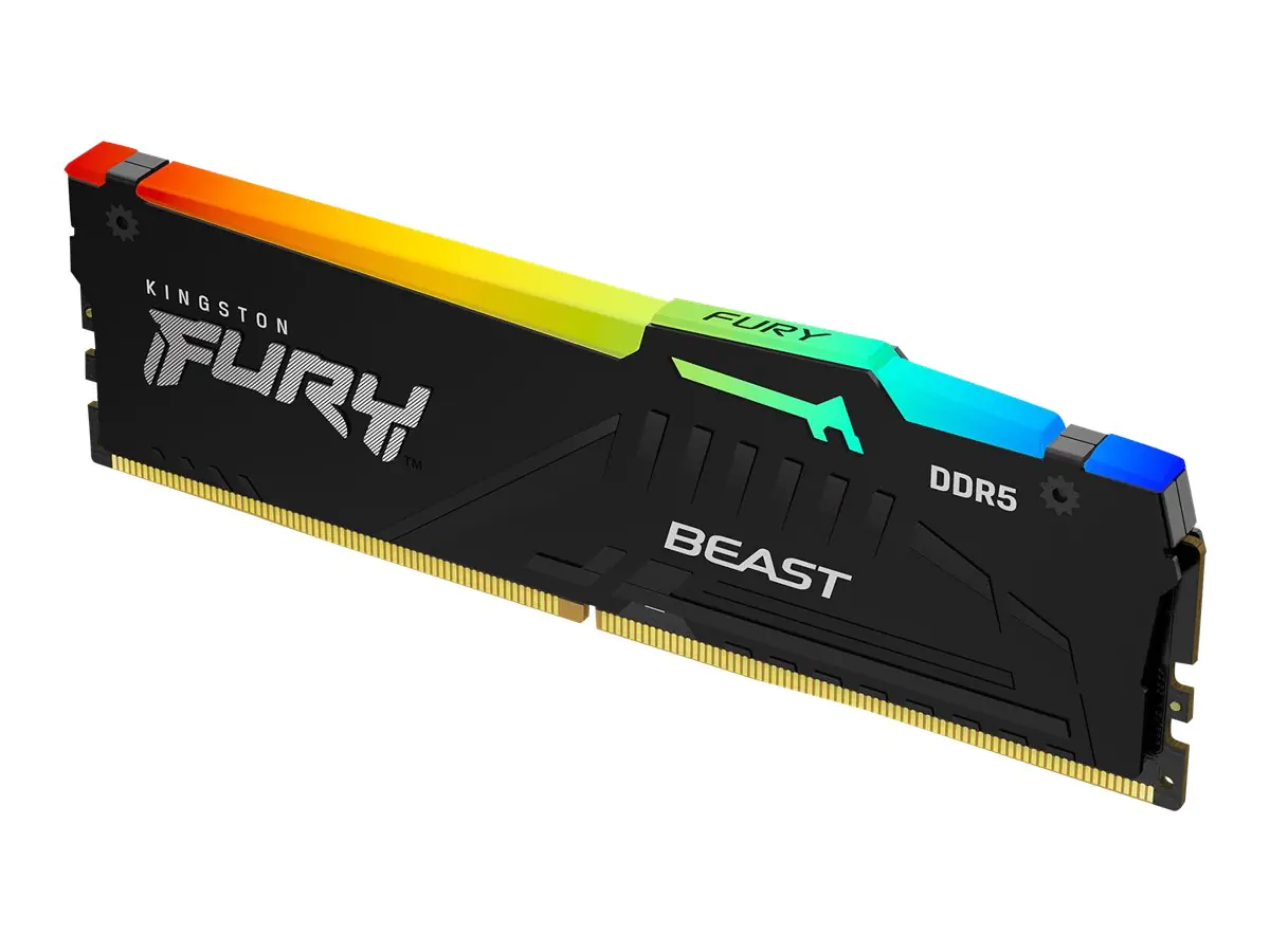 Kingston FURY Beast RGB - DDR5 - Modul - 16 GB - DIMM 288-PIN - 5600 MHz / PC5-44800 - CL40 - 1.25 V - ungepuffert - on-die ECC