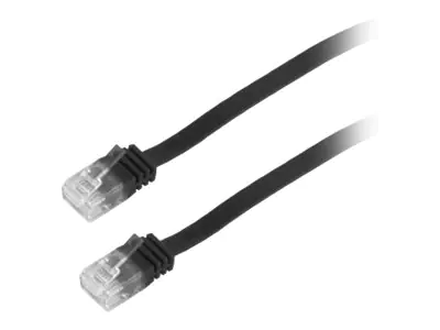 Helos - Patch-Kabel - RJ-45 (M) zu RJ-45 (M) - 30 cm - U/FTP - CAT 6a - flach - Grau Helos - Patch-Kabel - RJ-45 (M) zu RJ-45 (M) - 30 cm - U/FTP - CAT 6a - flach - Grau