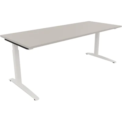 Schreibtisch Kufe Einzels. Quadrat B2000xT800xH650-850 ws/Lichtgrau Schreibtisch Kufe Einzels. Quadrat B2000xT800xH650-850 ws/Lichtgrau