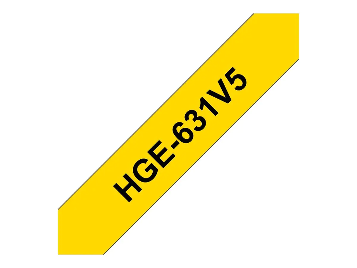 Brother HGE-631V5 - Schwarz auf Gelb - Rolle (1,2 cm x 8 m) HGE631V5