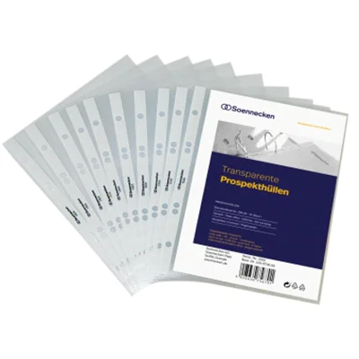 Soennecken Prospekthülle 1505 DIN A5 PP transparent 10 St./Pack. Soennecken Prospekthülle 1505 DIN A5 PP transparent 10 St./Pack.