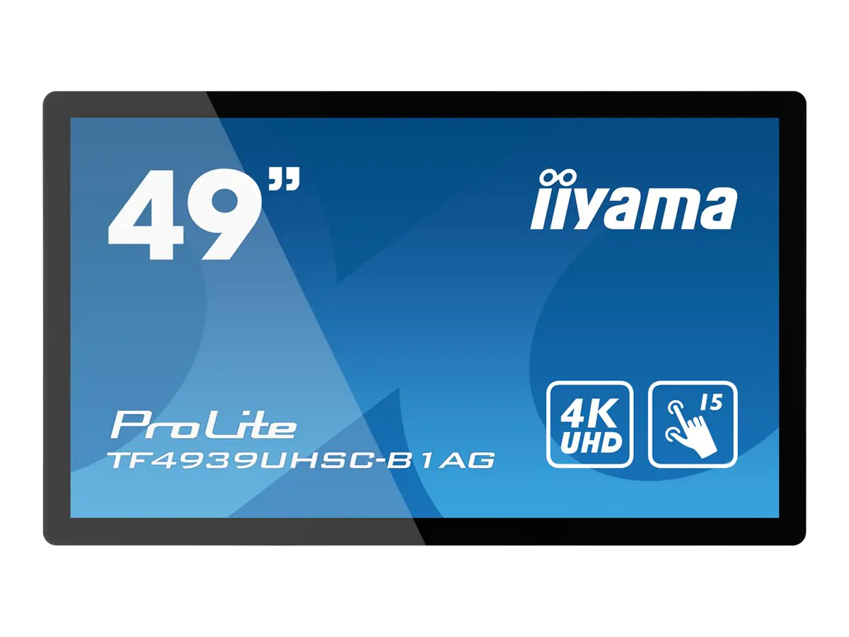 iiyama ProLite TF4939UHSC-B1AG - 123 cm (49") Diagonalklasse LCD-Display mit LED-Hintergrundbeleuchtung - interaktive Digital Signage - mit Touchscreen (Multi-Touch) - 4K UHD (2160p) 3840 x 2160 - mattschwarz