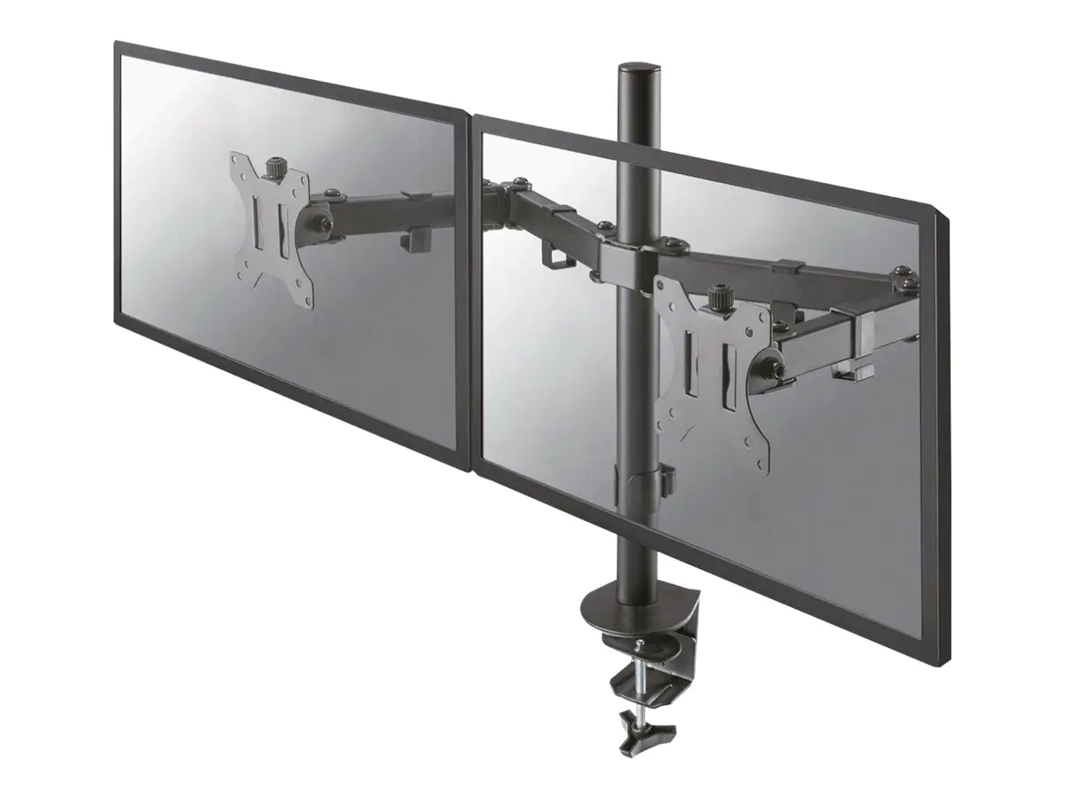 Neomounts FPMA-D550D - Befestigungskit - Voll beweglich - für 2 LCD-Displays - Stahl - Schwarz - Bildschirmgröße: 25.4-81.3 cm (10"-32") - Klemmmontage, Tülle, Tischmontage