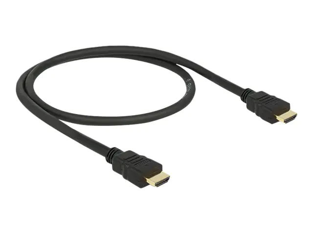 Delock - HDMI-Kabel mit Ethernet - HDMI männlich zu HDMI männlich - 50 cm - Schwarz - 4K Unterstützung Delock - HDMI-Kabel mit Ethernet - HDMI männlich zu HDMI männlich - 50 cm - Schwarz - 4K Unterstützung