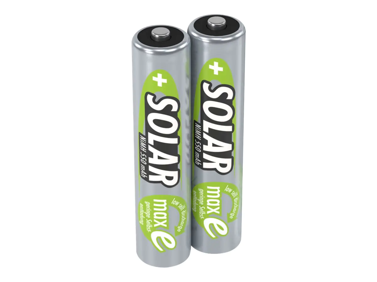 ANSMANN Solar - Batterie 2 x AAA - NiMH - (wiederaufladbar) - 550 mAh