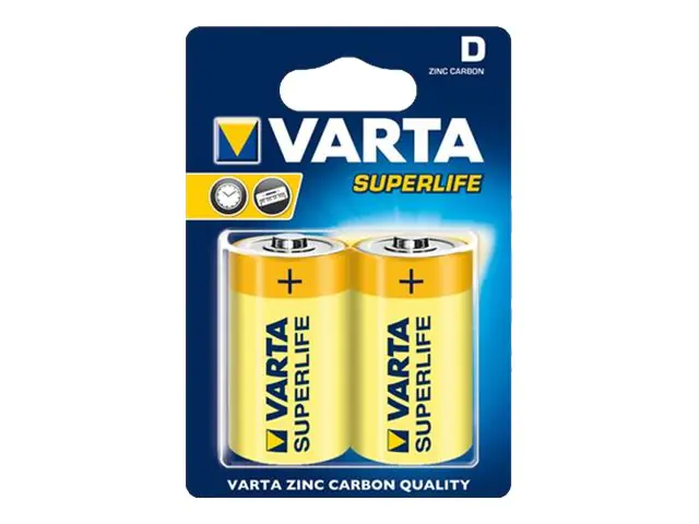 Varta Superlife - Batterie 2 x D - Kohlenstoff 02020 101 412