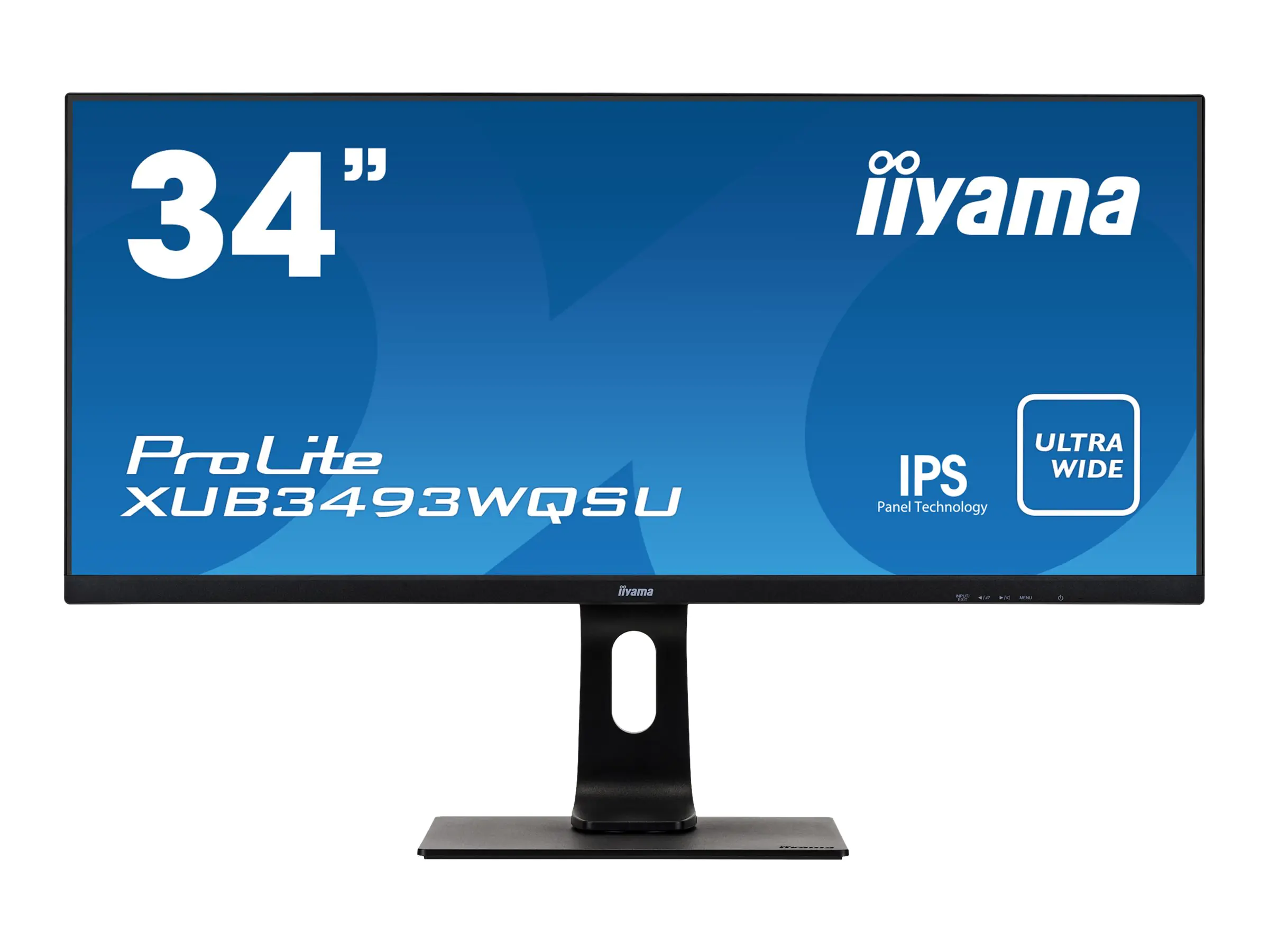 Iiyama ProLite XUB3493WQSU-B1 - LED-Monitor - 86.7 cm (34") - 3440 x 1440 UWQHD @ 75 Hz - ADS-IPS - 400 cd/m² - 1000:1 - 4 ms - 2xHDMI, DisplayPort - Lautsprecher - mattschwarz