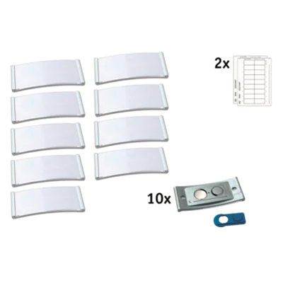 badgepoint® Namensschild polar® classic 65 x 30 mm (B x H) inkl. 2 Bogen (36 Namenskarten) Papier A4 weiß Magnet metall 10 St./Pack. badgepoint® Namensschild polar® classic 65 x 30 mm (B x H) inkl. 2 Bogen (36 Namenskarten) Papier A4 weiß Magnet metall 10 St./Pack.
