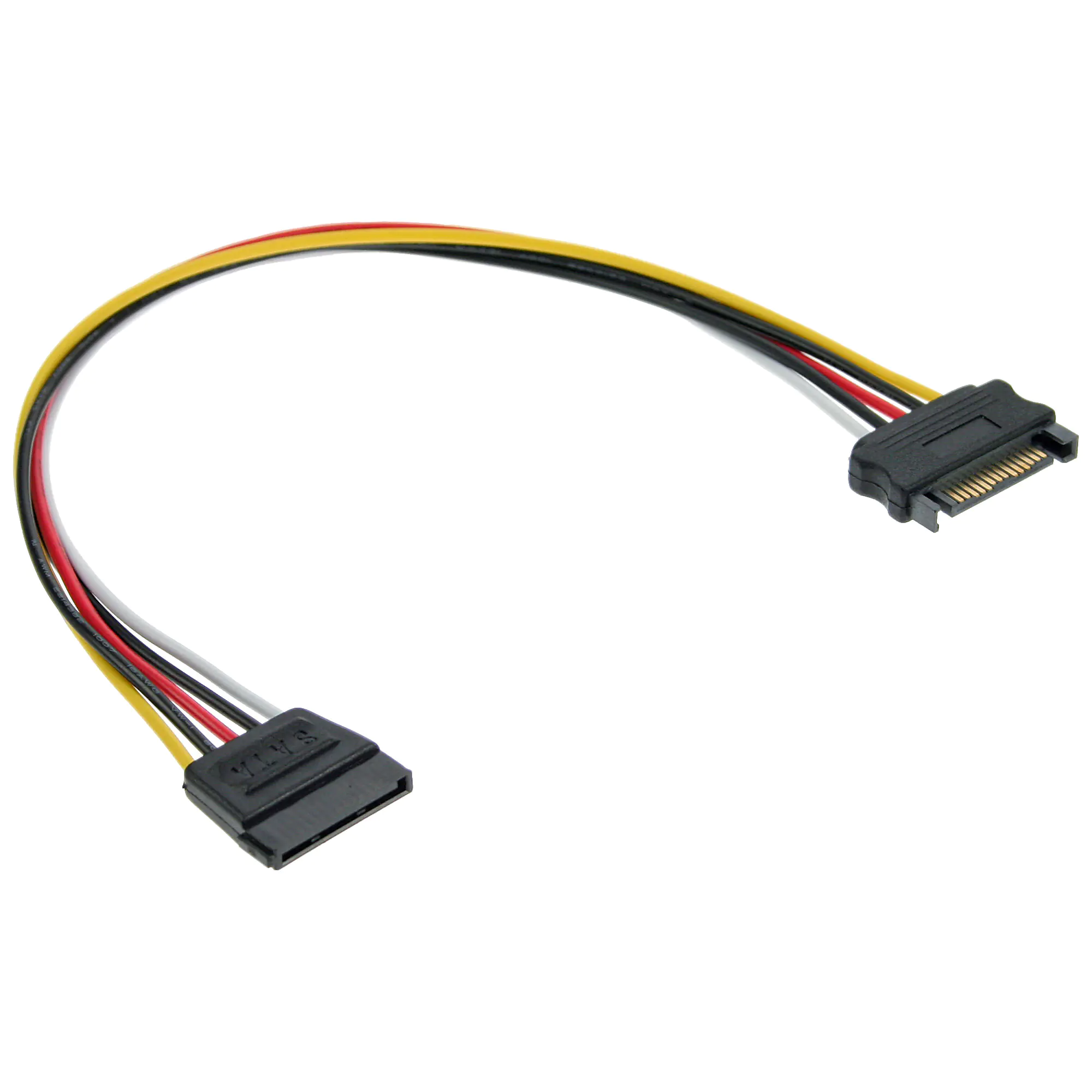InLine Strom Verlängerung intern - SATA Stecker / Buchse - 0,50m 29651B