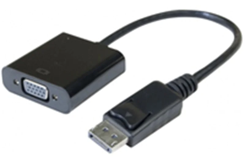exertis Connect - Adapterkabel - DisplayPort (M) zu HD-15 (VGA) (W) - DisplayPort 1.2 - 15 cm - Daumenschrauben, aktiv - Schwarz