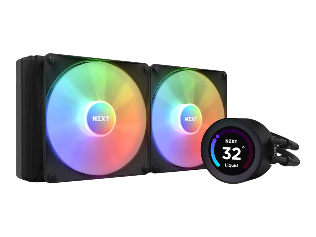 NZXT Kraken Elite 280 RGB - Prozessor-Flüssigkeitskühlsystem - mit LCD-Display - (für: LGA115x Socket, LGA1200, LGA1700, AM4, AM5, sTRX4, TR4) RL-KR28E-B1