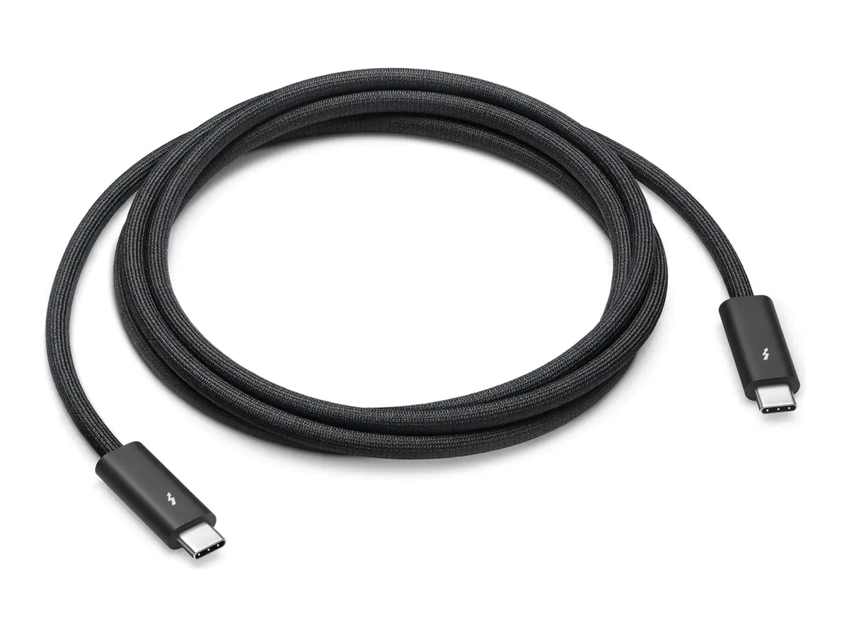 Apple Thunderbolt 4 Pro - Thunderbolt-Kabel - 24 pin USB-C (M) zu 24 pin USB-C (M) - USB 3.2 / USB4 / Thunderbolt 3 / Thunderbolt 4 / DisplayPort - 1.8 m - Daisy Chain-Support, aktiv - Schwarz Apple Thunderbolt 4 Pro - Thunderbolt-Kabel - 24 pin USB-C (M) zu 24 pin USB-C (M) - USB 3.2 / USB4 / Thunderbolt 3 / Thunderbolt 4 / DisplayPort - 1.8 m - Daisy Chain-Support, aktiv - Schwarz