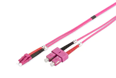 Digitus - Patch-Kabel - SC multi-mode (M) zu LC Multi-Mode (M) - 3 m - Glasfaser - Duplex - 50/125 Mikrometer - OM4 - geschirmt, halogenfrei - Aquamarin