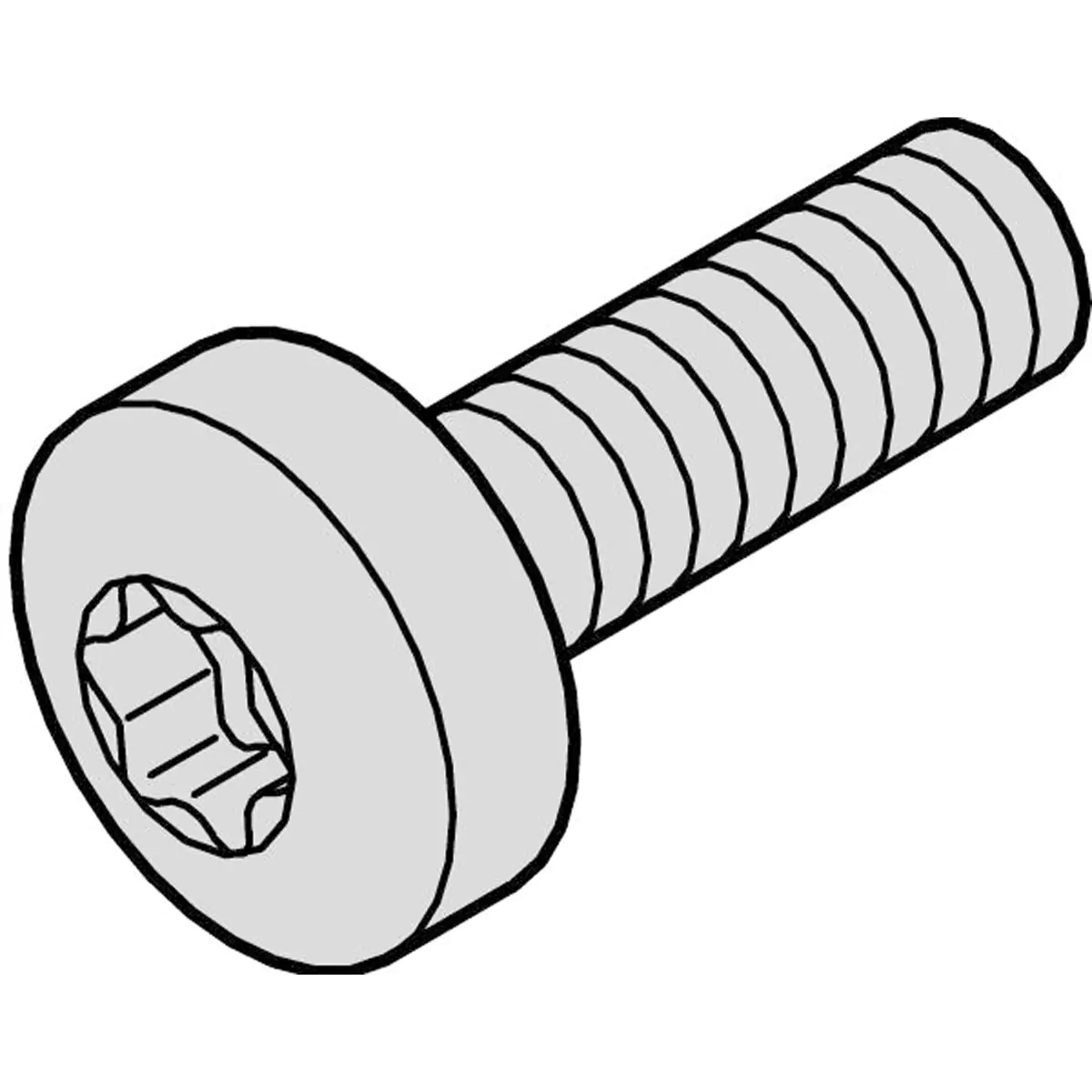 SCHROFF SCREW TORX COL.M2.5X12.3 100X SCHROFF SCREW TORX COL.M2.5X12.3 100X