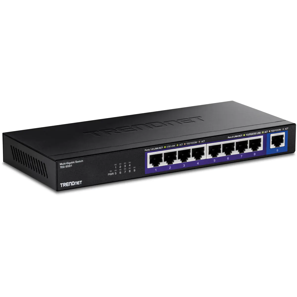 TRENDnet TEG-S591 9-Port Switch Multi-Gigabit - Switch TRENDnet TEG-S591 9-Port Switch Multi-Gigabit - Switch