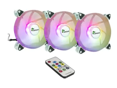 Inter-Tech Argus RS-06 RGB - Gehäuselüfter - 120 mm (Packung mit 3) 88885530