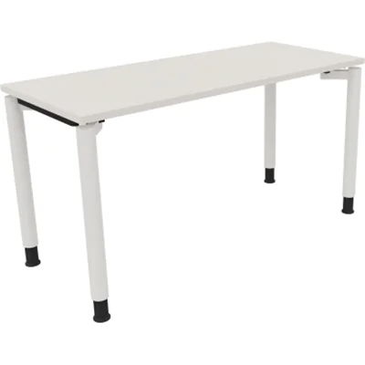 Schreibtisch Vierfuß Rundrohr B1400xT600xH680-820 ws/Weiß Schreibtisch Vierfuß Rundrohr B1400xT600xH680-820 ws/Weiß