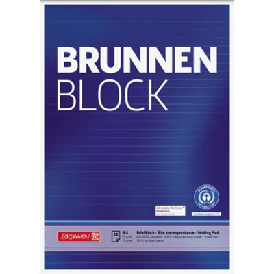 BRUNNEN Notizblock RCP 105261701 DIN A4 50Blatt liniert