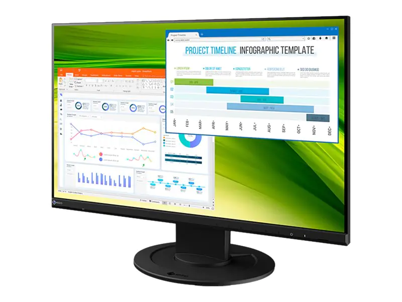 EIZO FlexScan EV2360-BK - LED-Monitor - 57.2 cm (22.5") - 1920 x 1200 - IPS - 1000:1 - 5 ms - DVI-D, VGA, DisplayPort - Lautsprecher - Schwarz EIZO FlexScan EV2360-BK - LED-Monitor - 57.2 cm (22.5") - 1920 x 1200 - IPS - 1000:1 - 5 ms - DVI-D, VGA, DisplayPort - Lautsprecher - Schwarz
