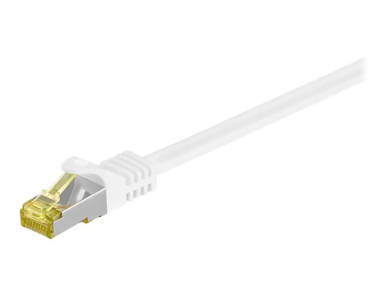 goobay - Patch-Kabel - RJ-45 (M) zu RJ-45 (M) - 2 m - SFTP, PiMF - CAT 7 - halogenfrei, geformt - weiß goobay - Patch-Kabel - RJ-45 (M) zu RJ-45 (M) - 2 m - SFTP, PiMF - CAT 7 - halogenfrei, geformt - weiß
