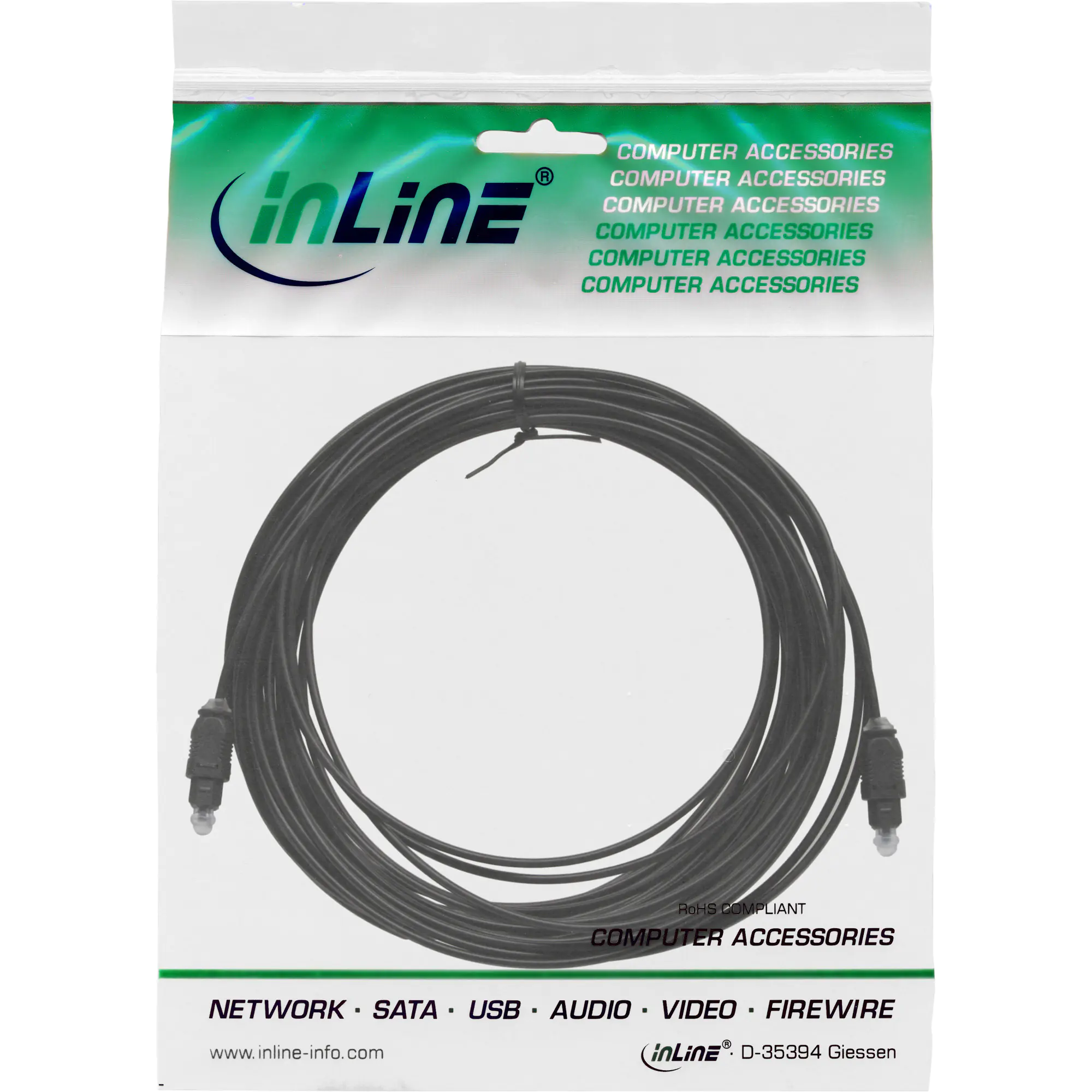 InLine OPTO Audiokabel - Toslink Stecker / Stecker - 3m 89923