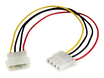 StarTech 30cm LP4 Molex Strom Verlängerung - 4 Pin Anschlusskabel / Verlängerungskabel - Stecker/Buchse - Spannungsversorgungs-Verlängerungskabel - interne Stromversorgung, 4-polig (M) zu interne Stromversorgung, 4-polig (W) - 30.48 cm - für P/N: PYO2L, S