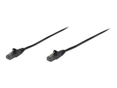 IC Intracom Intellinet Network Patch Cable, Cat6, 3m, Black, CCA, U/UTP, PVC, RJ45, Gold Plated Contacts, Snagless, Booted, Lifetime Warranty, Polybag - Patch-Kabel - RJ-45 (M) 342070