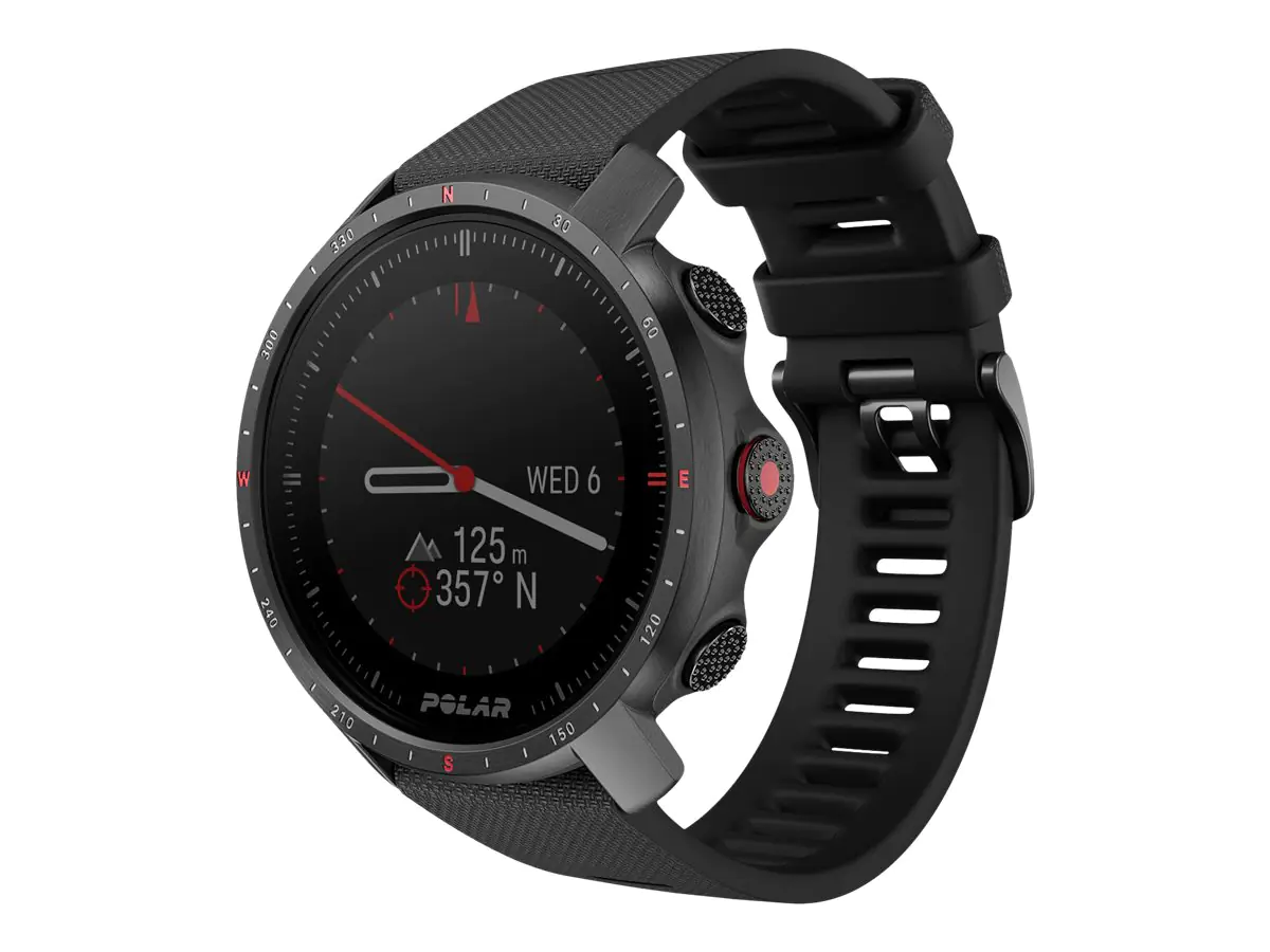 POLAR Grit X Pro - Schwarz DLC - Sportuhr mit Band - Fluorkautschuk (FKM) 90085773