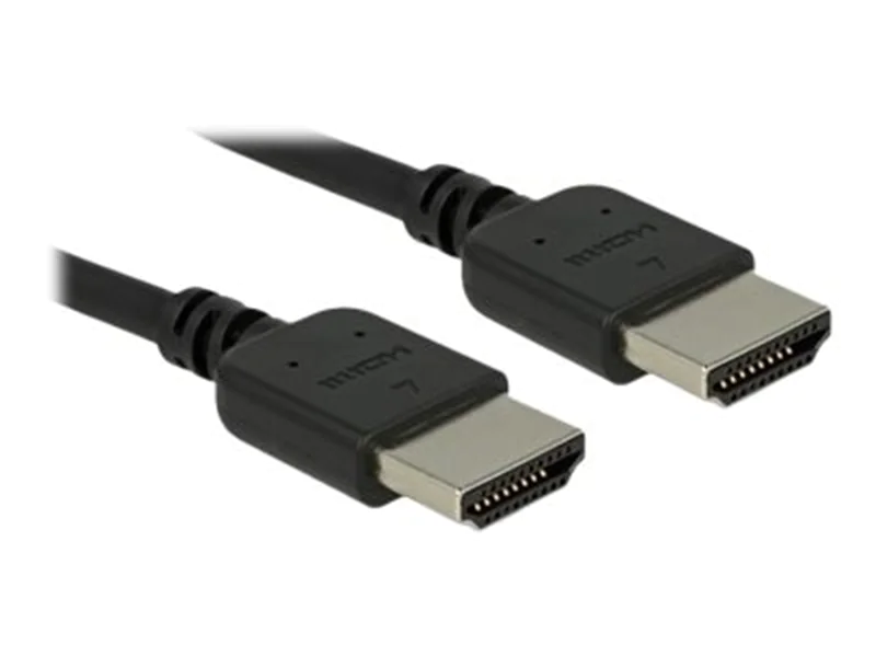 Delock Premium - Premium Highspeed - HDMI-Kabel mit Ethernet - HDMI männlich zu HDMI männlich - 2 m - dreifach abgeschirmtes Twisted-Pair-Kabel - Schwarz - 4K Unterstützung, Dolby DTS-HD Master Audio-Unterstützung Delock Premium - Premium Highspeed - HDMI-Kabel mit Ethernet - HDMI männlich zu HDMI männlich - 2 m - dreifach abgeschirmtes Twisted-Pair-Kabel - Schwarz - 4K Unterstützung, Dolby DTS-HD Master Audio-Unterstützung