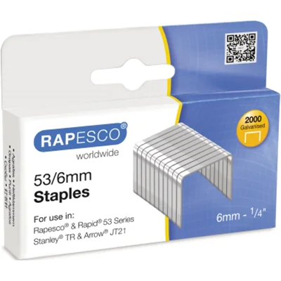 RAPESCO Heftklammer 751 53/6 verzinkt 2.000 St./Pack. RAPESCO Heftklammer 751 53/6 verzinkt 2.000 St./Pack.