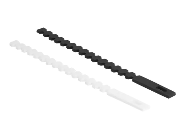 Delock - Kabelbinder-Kit - flexibel wiederverwendbar - 16.5 cm - Schwarz, weiß