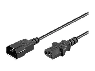 goobay - Spannungsversorgungs-Verlängerungskabel - IEC 60320 C14 zu IEC 60320 C13 - Wechselstrom 250 V - 10 A - 1.5 m - Schwarz goobay - Spannungsversorgungs-Verlängerungskabel - IEC 60320 C14 zu IEC 60320 C13 - Wechselstrom 250 V - 10 A - 1.5 m - Schwarz