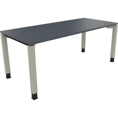 Schreibtisch Vierfuß Quadratrohr B1800xT800xH680-820 si/Lavagrau Schreibtisch Vierfuß Quadratrohr B1800xT800xH680-820 si/Lavagrau