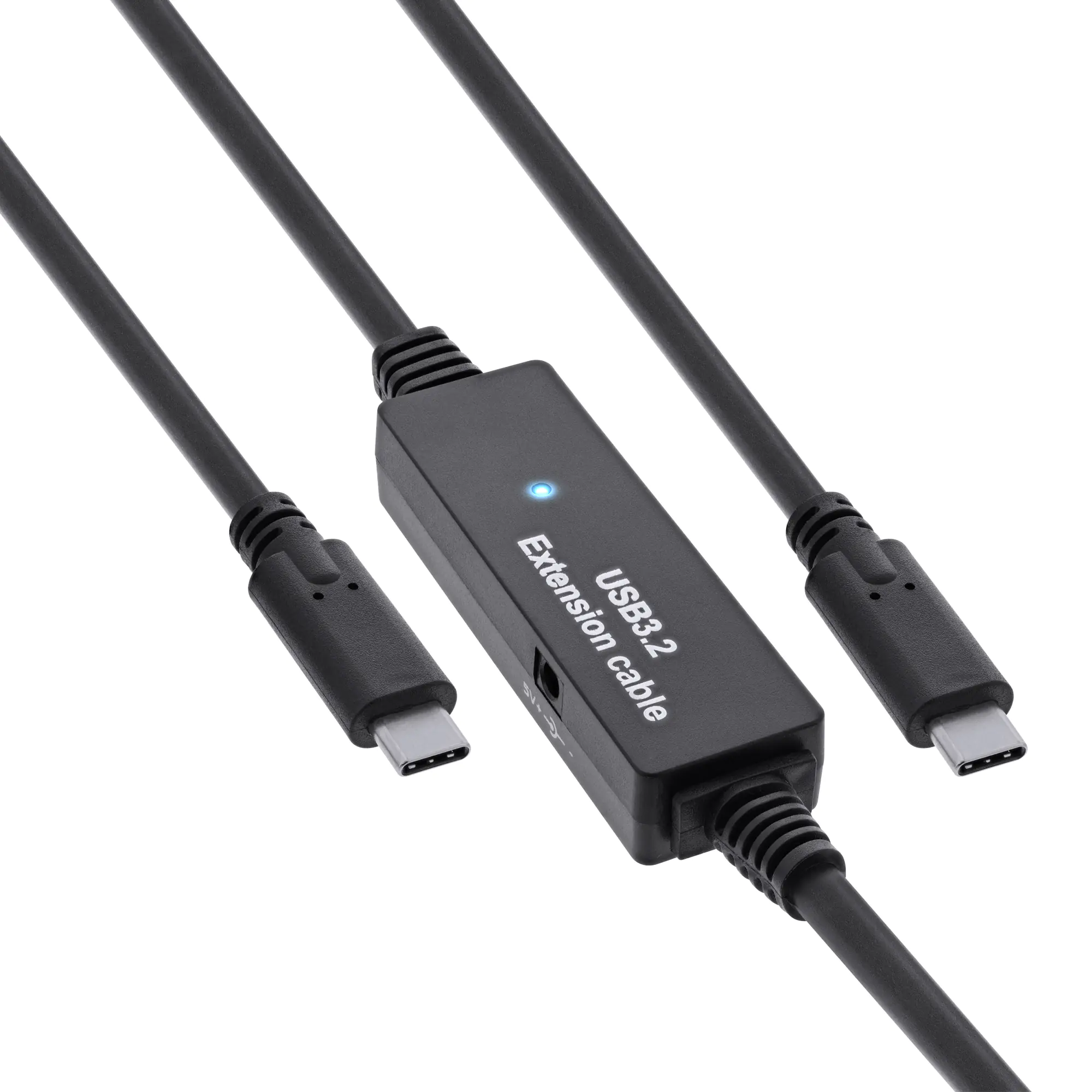 InLine USB 3.2 Gen.1 Aktiv-Kabel - USB-C Stecker an USB-C Stecker - schwarz - 5m 35670C