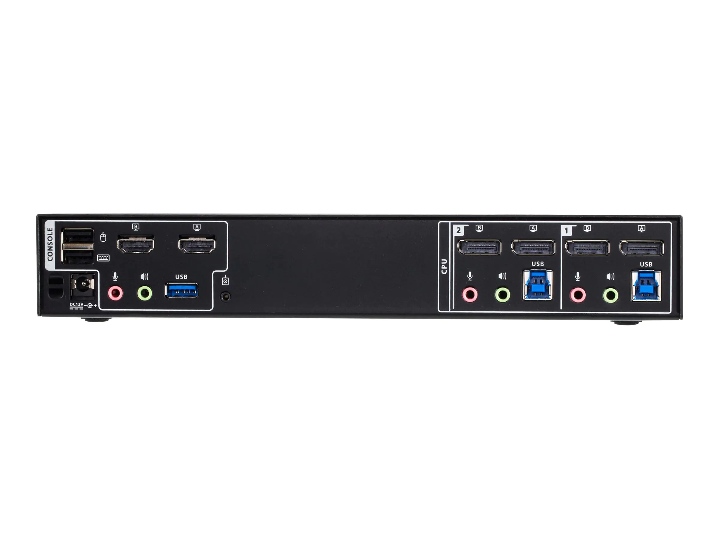 ATEN CM1942 - KVM-/Audio-/USB-Switch - 4K, DisplayPort, Dual-Display, Mini-Matrix, Boundless - 2 x KVM/Audio/USB - 1 lokaler Benutzer - Desktop - für VanCryst VS182B