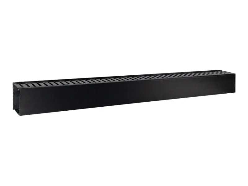 Inter-Tech - Rack Kabelmanagement-Kabelkanal - Schwarz, RAL 9005 - 48.3 cm (19") (Packung mit 2)