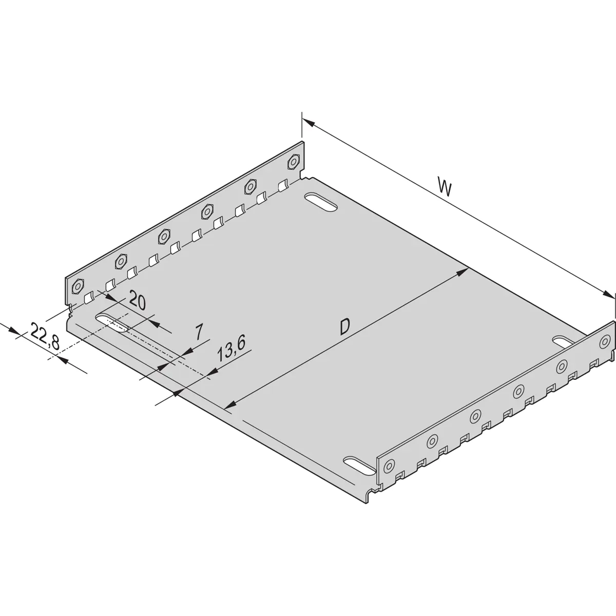 Schroff MOUNTING PLATE 28HP 220D