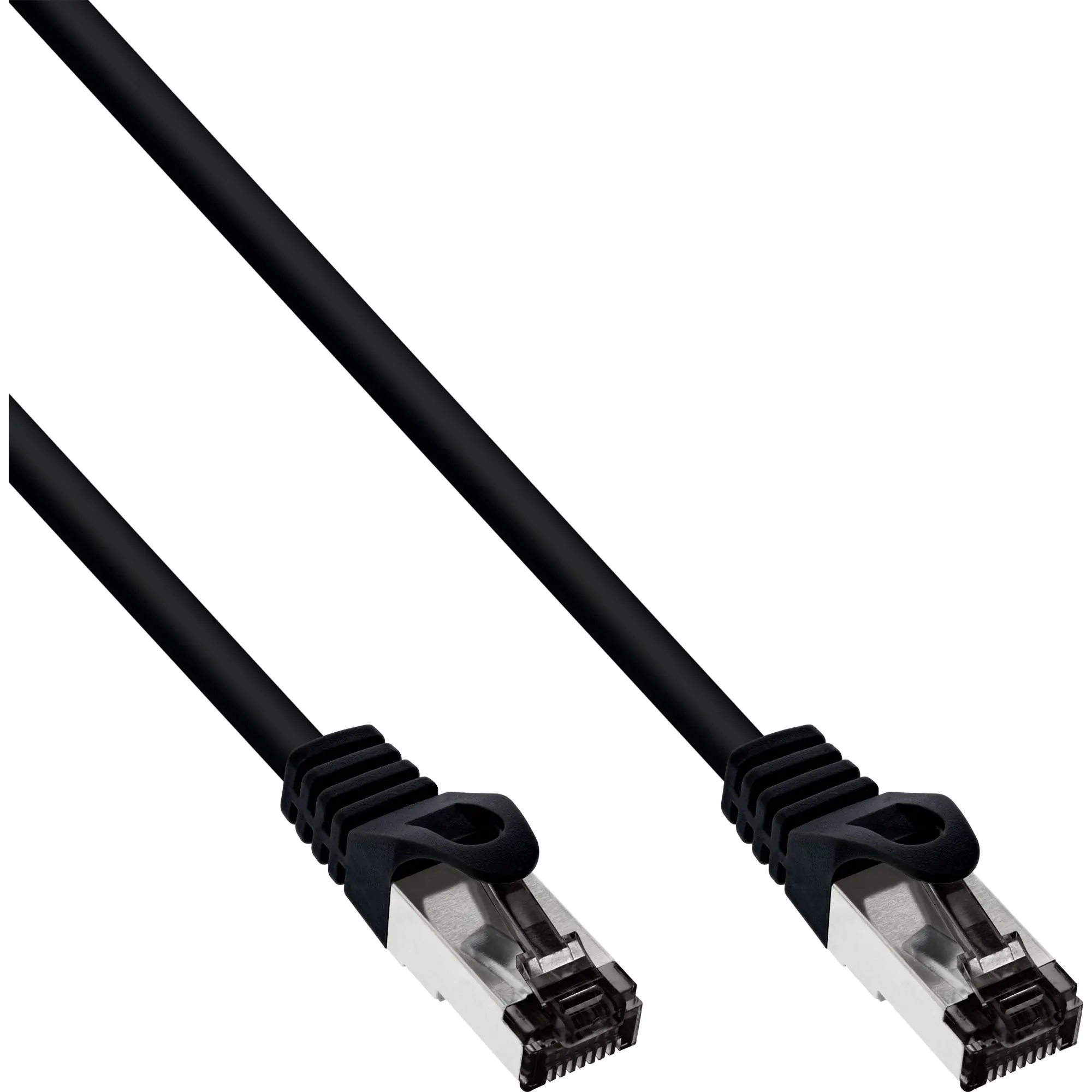 InLine Patchkabel - S/FTP (PiMf) - Cat.8.1 - 2000MHz - halogenfrei - schwarz - 0,3m 78833S
