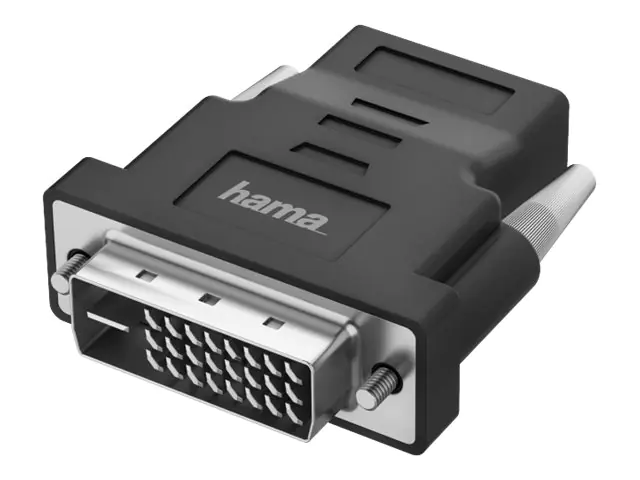 Hama - Videoadapter - Dual Link - DVI-D Stecker zu HDMI weiblich - Schwarz - 4K Unterstützung Hama - Videoadapter - Dual Link - DVI-D Stecker zu HDMI weiblich - Schwarz - 4K Unterstützung