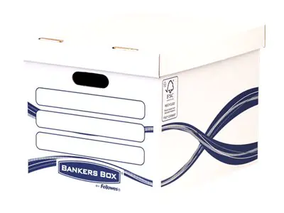 Bankers Box Archivschachtel Basic 4460801 317x287x384mm ws/bl