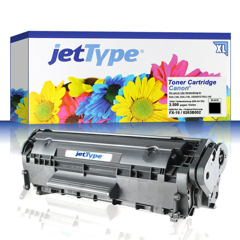 jetType Toner kompatibel zu Canon 0263B002 FX-10 schwarz 2.000 Seiten 1 Stück jetType Toner kompatibel zu Canon 0263B002 FX-10 schwarz 2.000 Seiten 1 Stück