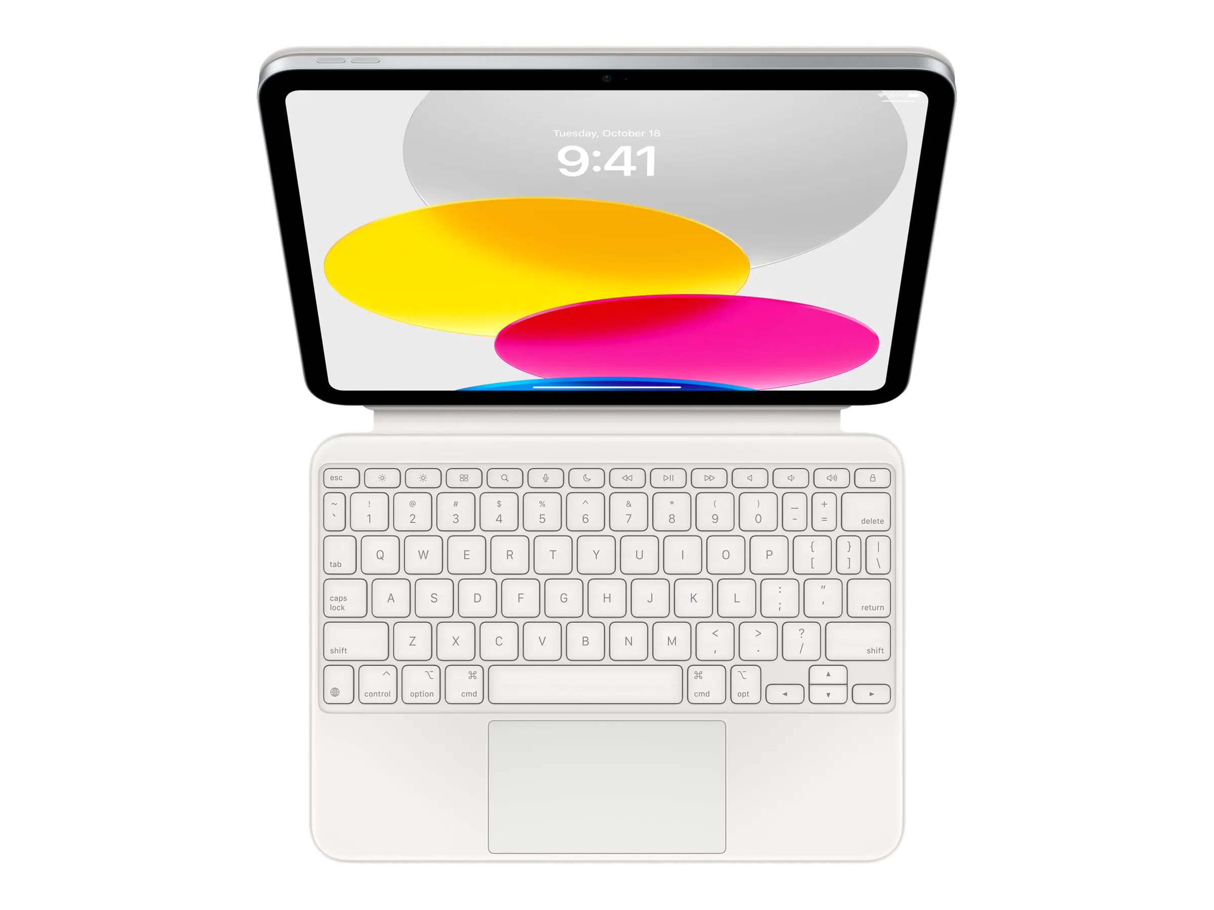 Apple Magic Keyboard Folio - Tastatur und Foliohülle - mit Trackpad - Apple Smart connector - QWERTZ - Deutsch - für iPad Wi-Fi (10. Generation) MQDP3D/A