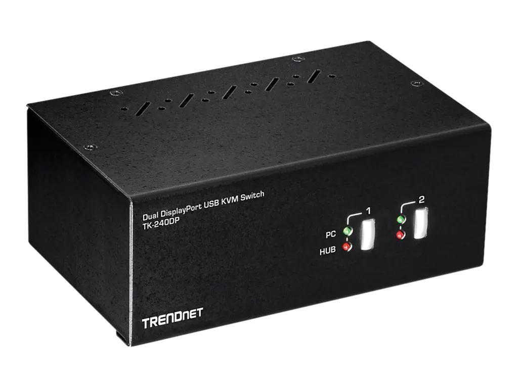 Trendnet TK-240DP - KVM-/Audio-/USB-Switch - 2 x KVM/Audio/USB - 1 lokaler Benutzer - Desktop - TAA-konform Trendnet TK-240DP - KVM-/Audio-/USB-Switch - 2 x KVM/Audio/USB - 1 lokaler Benutzer - Desktop - TAA-konform