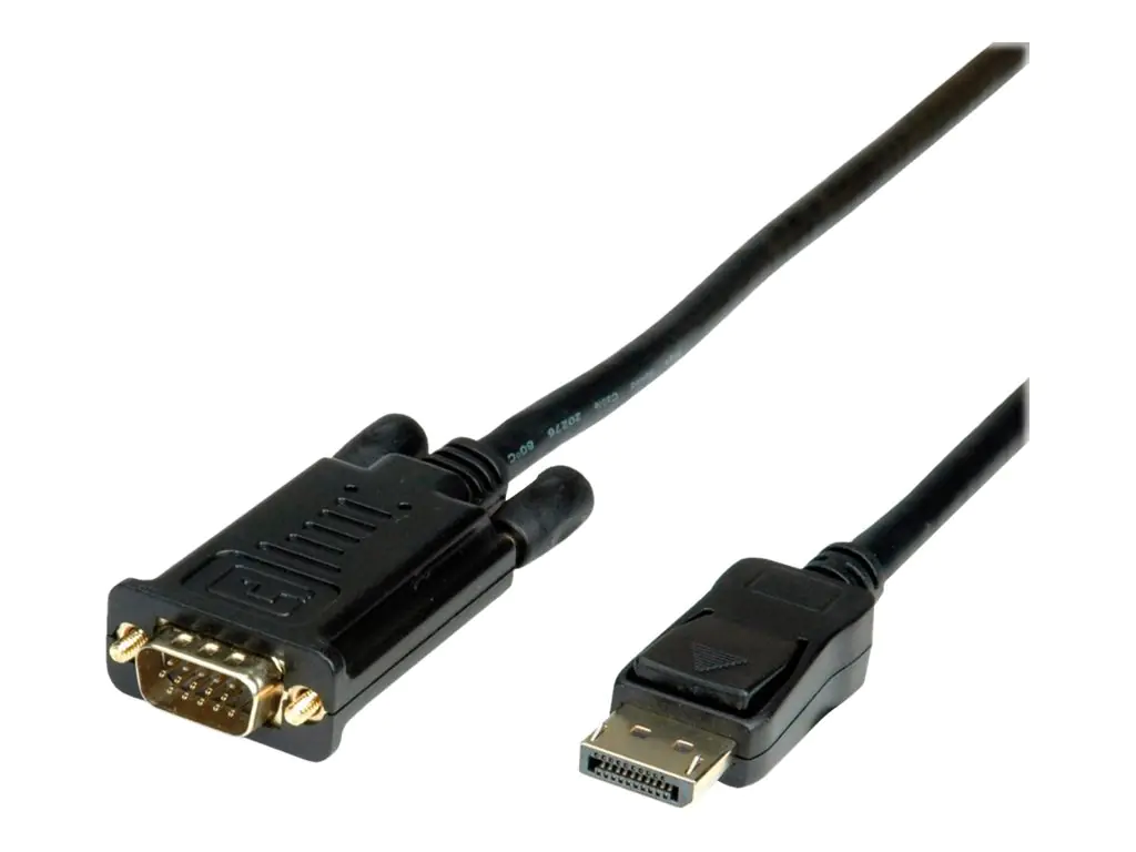 VALUE - Adapterkabel - DisplayPort (M) zu HD-15 (VGA) (M) - 3 m - Daumenschrauben - Schwarz