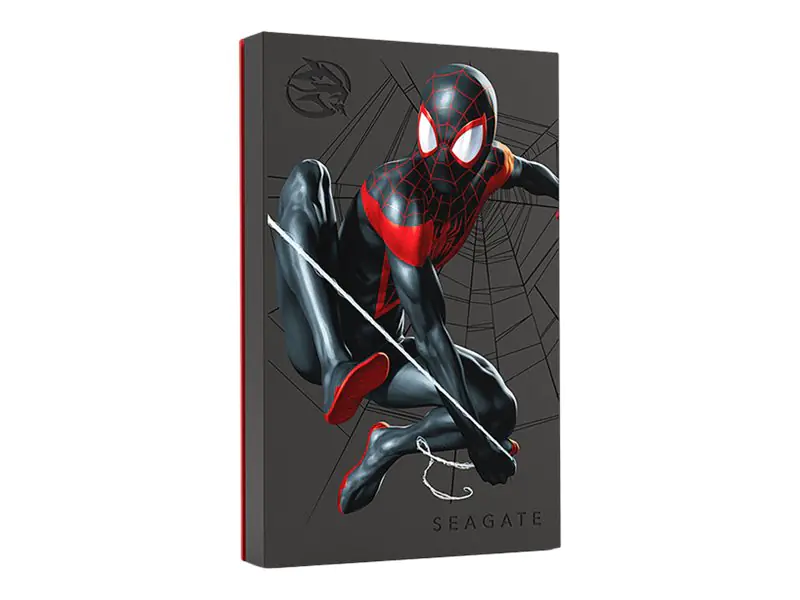 Seagate FireCuda STKL2000419 - Miles Morales Special Edition - Festplatte - 2 TB - extern (tragbar) - USB 3.2 Gen 1 - mit 2 Jahre Seagate Rescue Datenwiederherstellung - für Sony PlayStation 4, Sony PlayStation 4 Pro, Sony PlayStation 4 Slim, Sony PlaySta