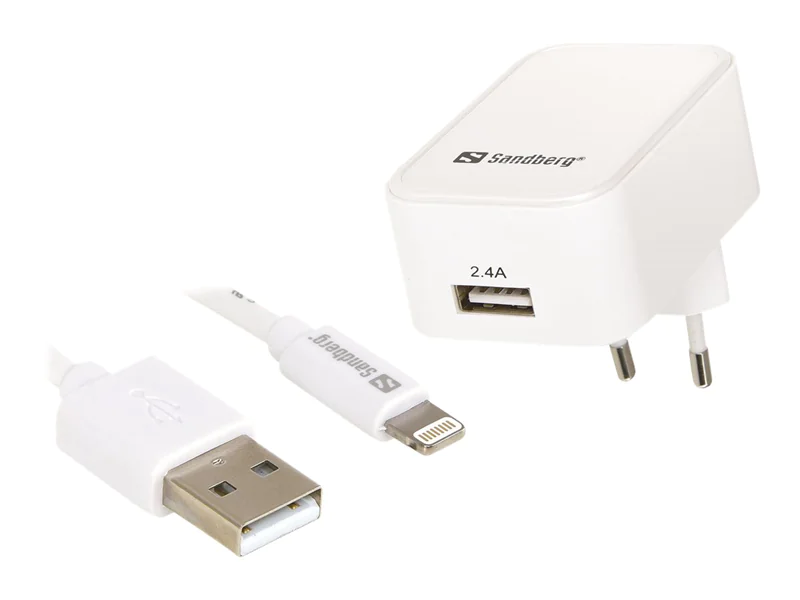 Sandberg - Netzteil - 2.4 A (USB) - auf Kabel: Lightning - für Apple iPad/iPhone/iPod (Lightning)