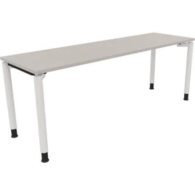 Schreibtisch Vierfuß Rundrohr B2000xT600xH680-820 ws/Lichtgrau Schreibtisch Vierfuß Rundrohr B2000xT600xH680-820 ws/Lichtgrau